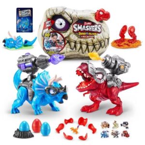 اسکلت بزرگ دایناسور اسمشرز Smashers سری داینو آیلند Dino Island با استخوان قرمز