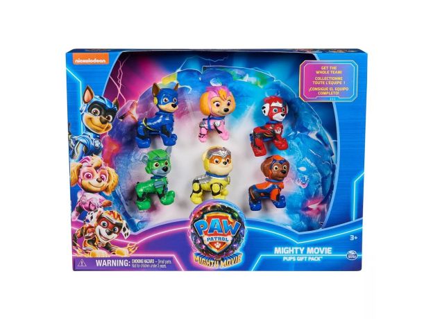 پک 6 تایی شخصیت های 6 سانتی پاپاترول سری Mighty Movie, image