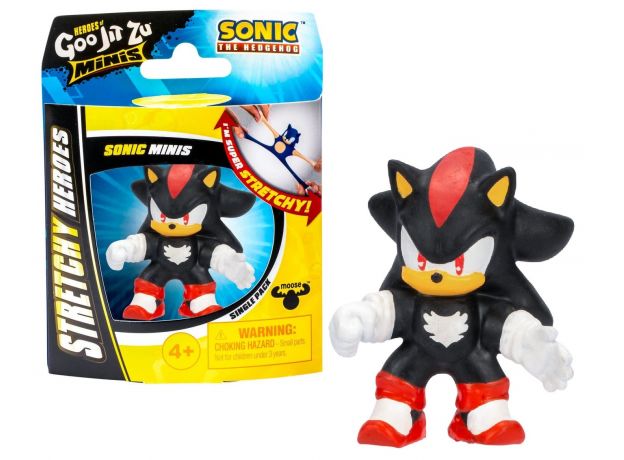 عروسک فشاری گو جیت زو Goo Jit Zu سریMinis Heroes مدل شدو خارپشت, تنوع: 42752-Shadow the Hedgehog, image