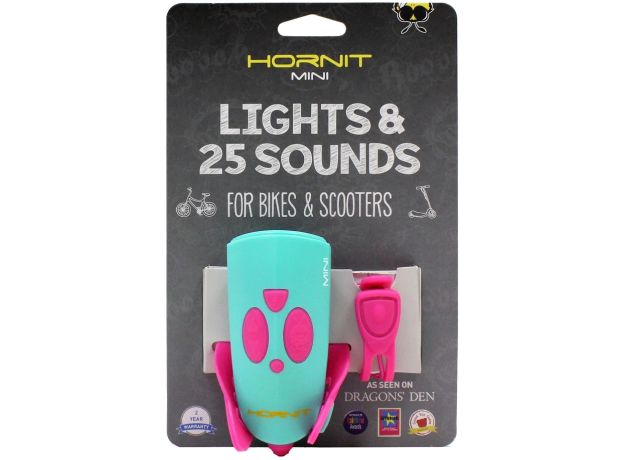 بوق و چراغ قوه هورنت Hornit با 25 افکت صوتی مدل آبی صورتی, image