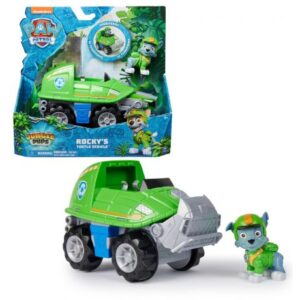 ماشین لاک پشتی با فیگور راکی سگ های نگهبان Paw Patrol سری Jungle Pups