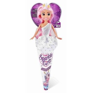 عروسک قیفی یونیکورن Sparkle Girlz مدل Unicorn Princess با موی صورتی