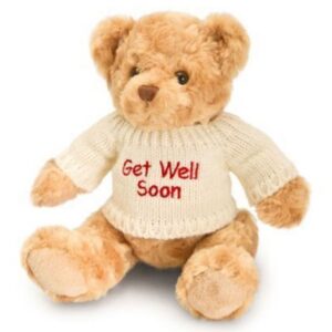 عروسک پولیشی GET WELL SOON BEAR با لباس, image