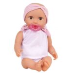 عروسک نوزاد 35 سانتی LullaBaby با لباس و هدبند صورتی, image