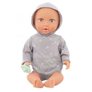 عروسک نوزاد 35 سانتی LullaBaby با لباس طوسی ستاره ای