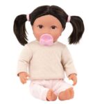 عروسک 35 سانتی LullaBaby با موهای قهوه ای, image