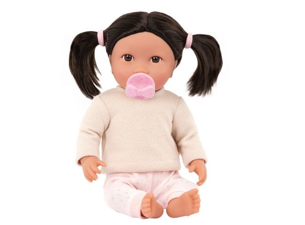 عروسک 35 سانتی LullaBaby با موهای قهوه ای, image