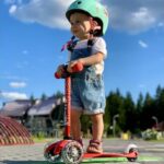اسکوتر مینی دلوکس Micro صورتی با چرخ های چراغ دار, image 9