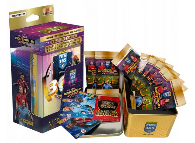 پک کارت فوتبالی با جعبه فلزی Adrenalyn XL مدل FIFA 365 سری 2025 بنفش, تنوع: 202401-Purple, image