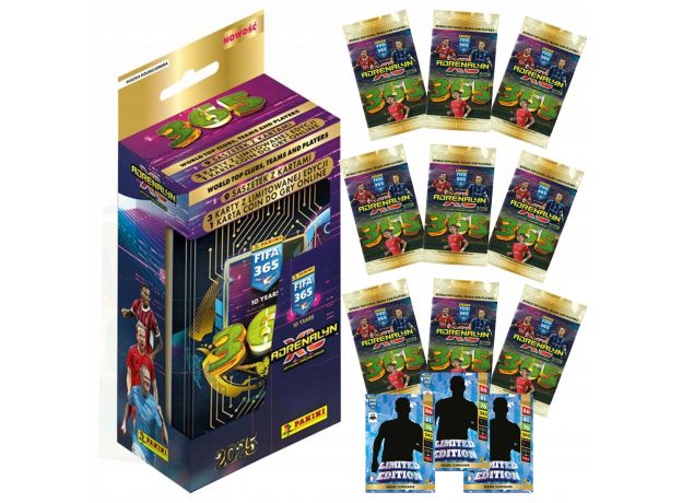 پک کارت فوتبالی با جعبه فلزی Adrenalyn XL مدل FIFA 365 سری 2025 مشکی, تنوع: 202401-Black, image