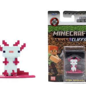 نانو فیگور فلزی Minecraft مدل Cyan Axolotl