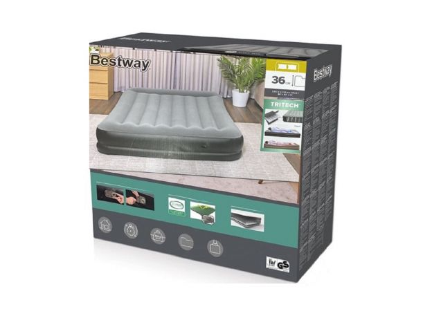 تشک بادی 203 سانتی Bestway مدل Queen خاکستری, image