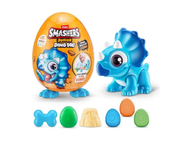 تخم دایناسور اسمشرز Smashers سری Junior Dino Dig آبی, تنوع: 74116-Blue, image