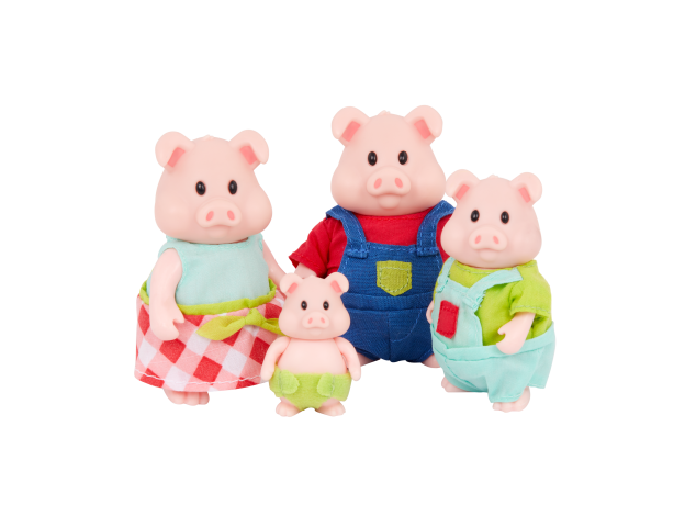 خانواده 4 نفری خوک های Li'l Woodzeez مدل Curlicue, image