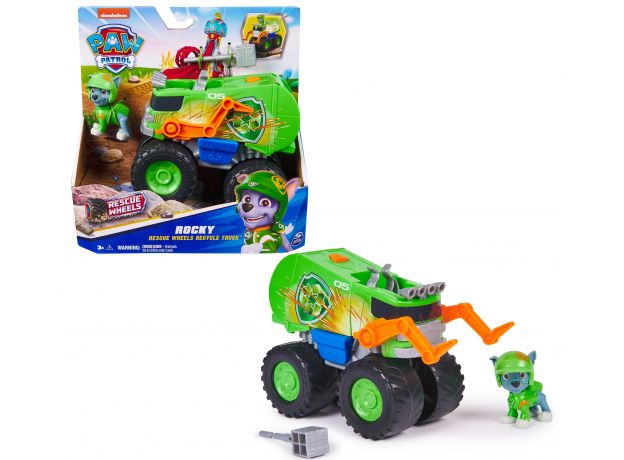 ماشین نجات با فیگور راکی سگ های نگهبان Paw Patrol سری Rescue Wheels, تنوع: 6069372-Rockey, image