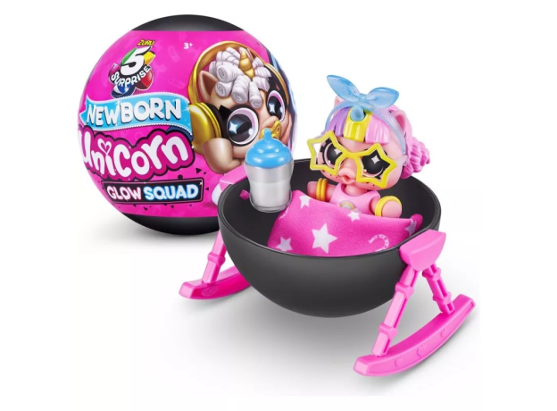 فایو سورپرایز مشکی سری Newborn Unicorn Glow Squad, image