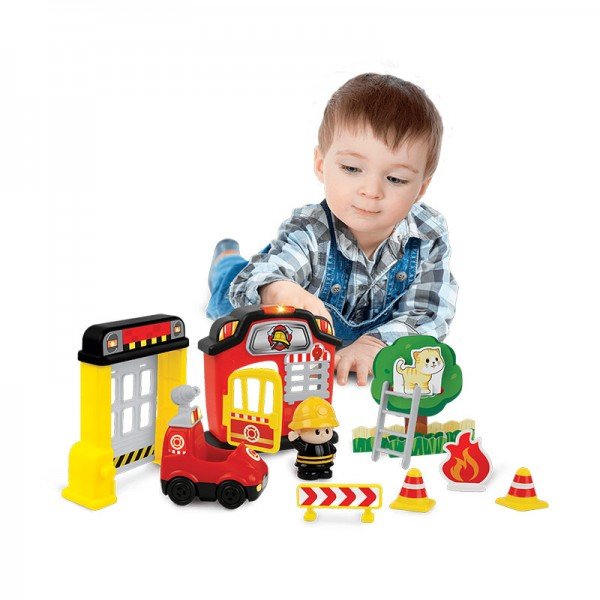 اسباب بازی موزیکال کودک طرح آتش نشان با آدمک winfun مدل 001307