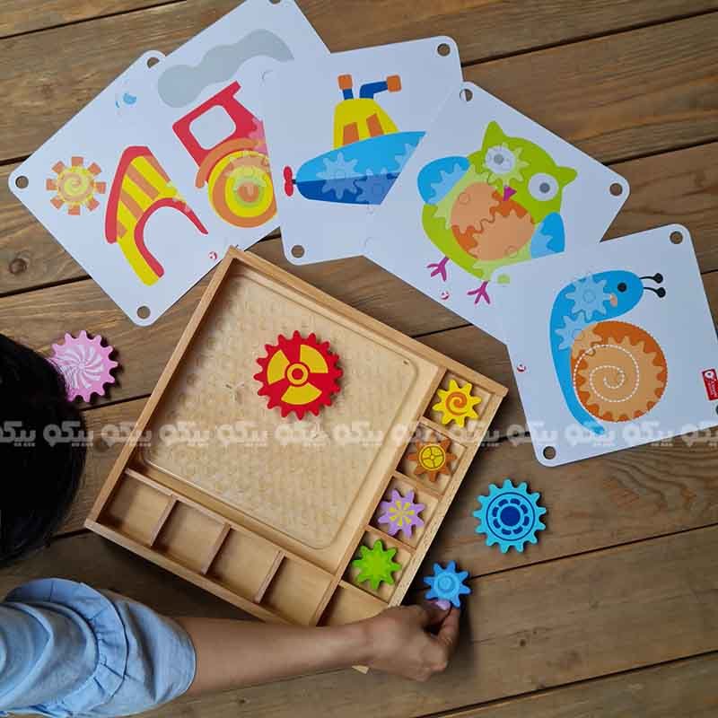 اسباب بازی چوبی چرخ دنده classic world