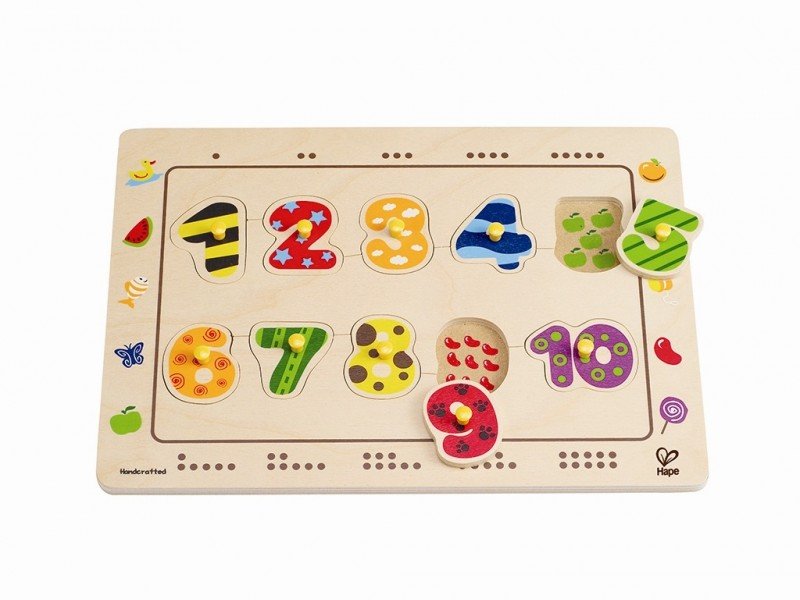 پازل اعداد چوبی hape مدل E1500