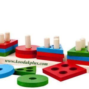 اسباب بازی چوبی جای گذاری اشکال هندسی monte surrey rectangle