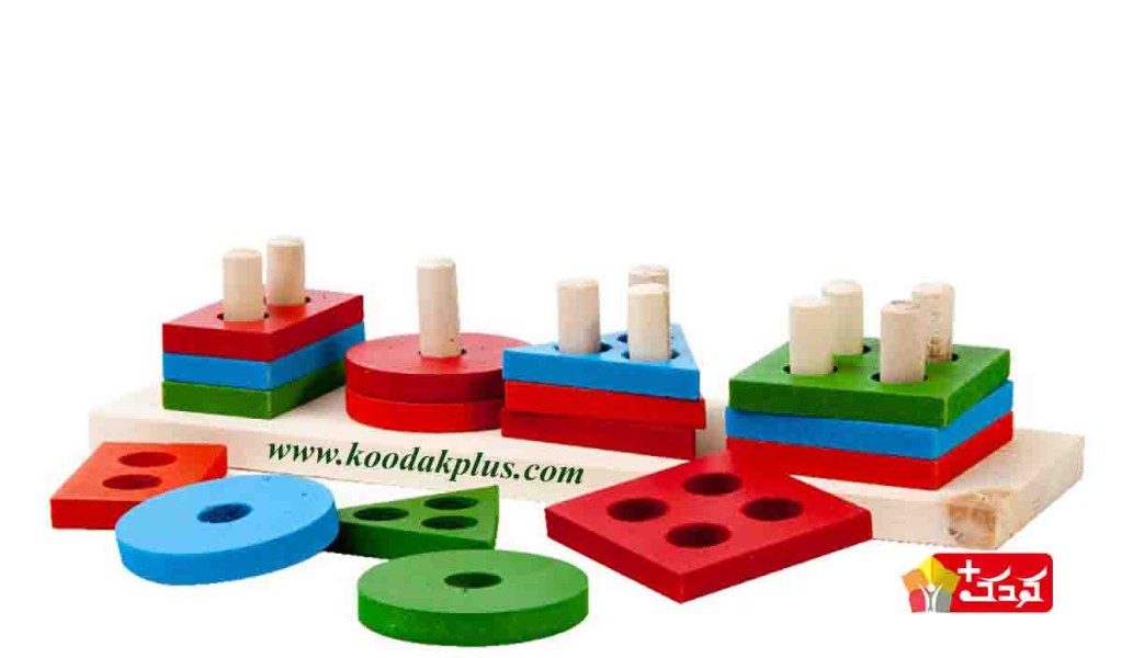 اسباب بازی چوبی جای گذاری اشکال هندسی monte surrey rectangle