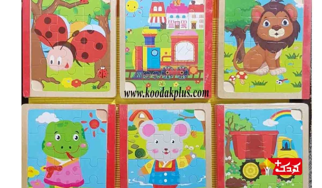 پازل چوبی کتابی کودک 12 تکه