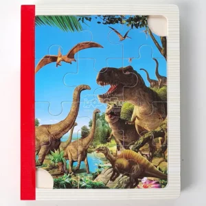 پازل کتابی چوبی مدل دایناسورها کد XLE-901