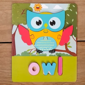 پازل چوبی جاگذاری آموزشی طرح جغد کد P/4215/OW