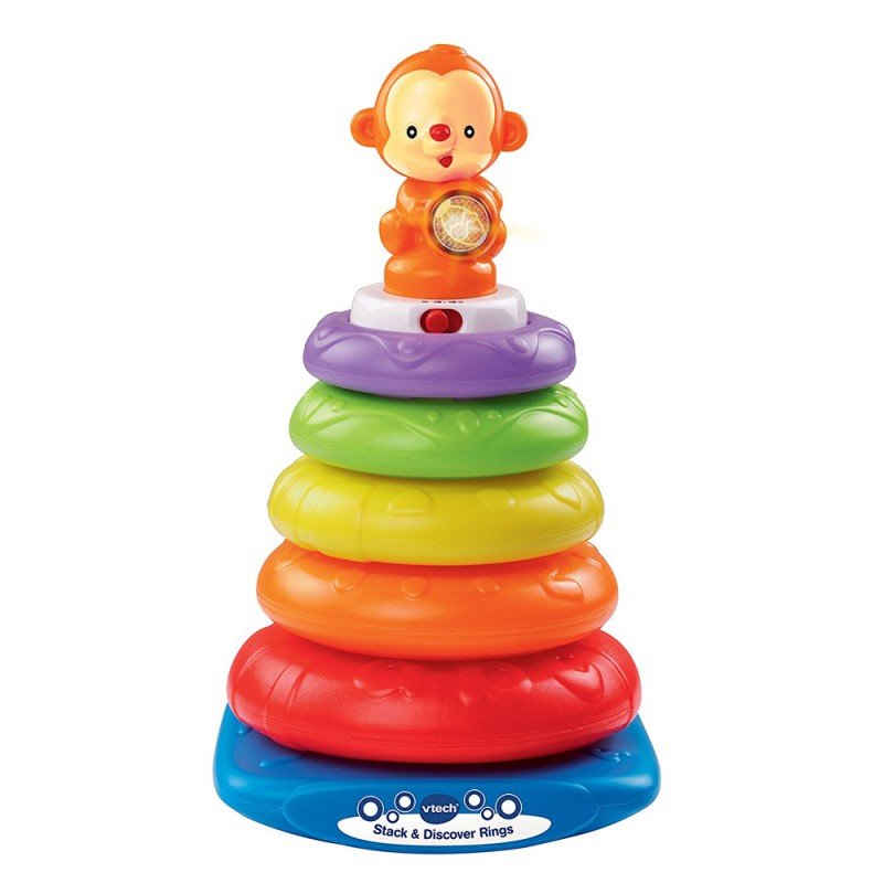 جورچین و حلقه هوش میمون موزیکال وی تک Stack Discover Rings 166303 vtech