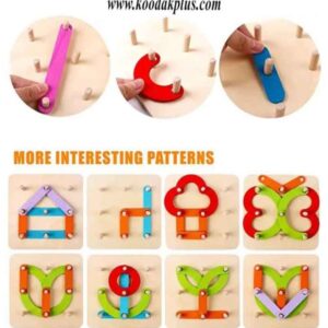 اسباب بازی چوبی فکری چوبچین آموزش اشکال، اعداد و حروف