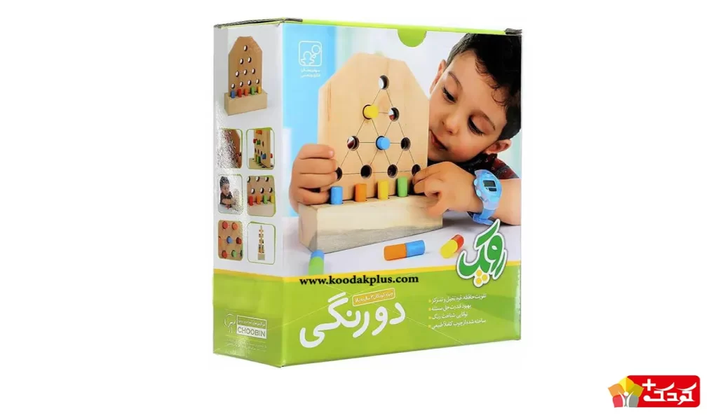 اسباب بازی چوبین مدل دورنگی