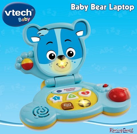 لپ تاپ آموزشی،هوش و سرگرمی خرسی وی تک مدل Baby bear Laptop vtech 144703