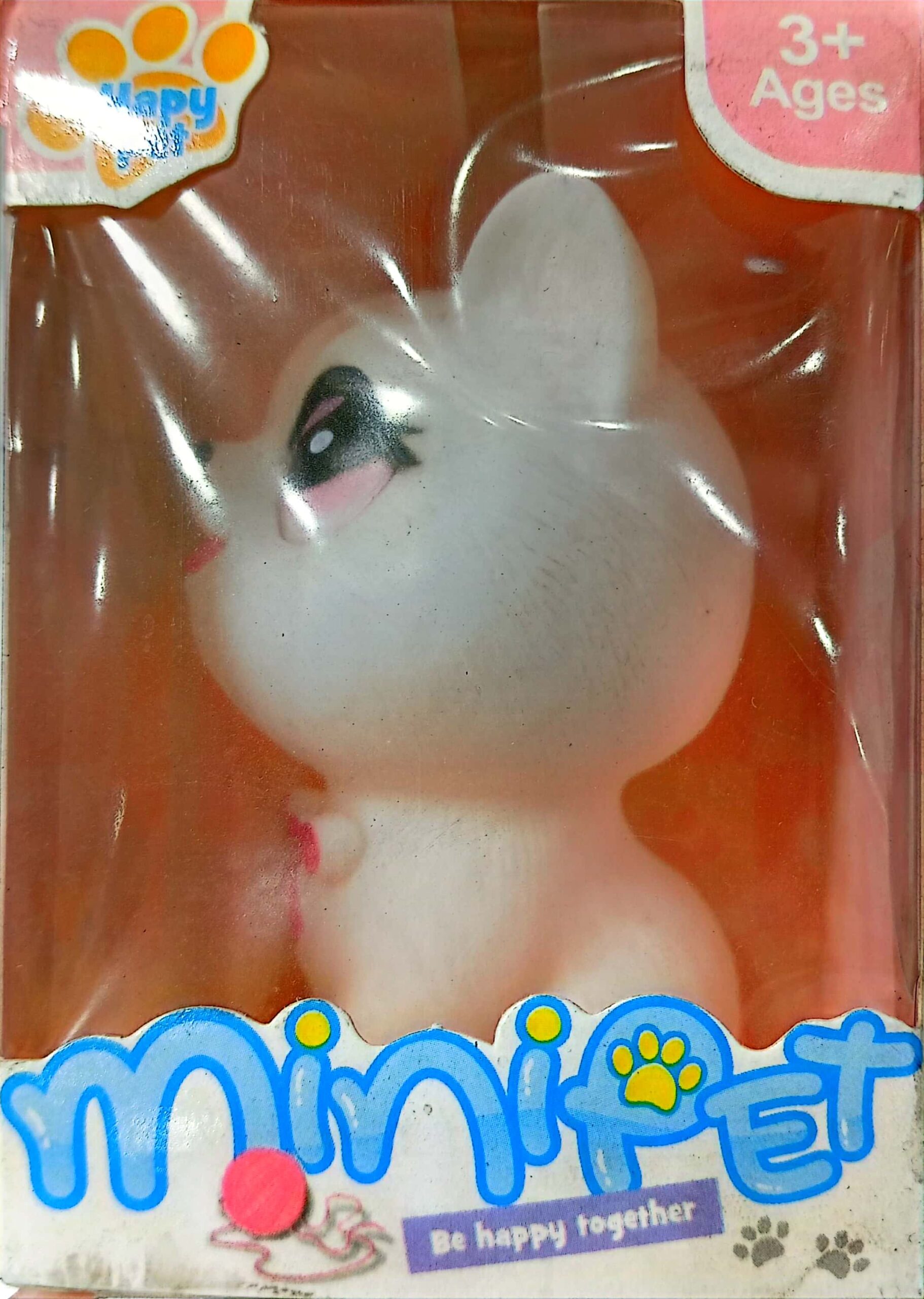 گربه جعبه ای MINI PET - رنگ سفید چشم صورتی کد 126