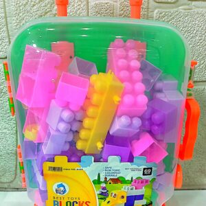 لگوی چمدانی BEST TOYS کیفیت عالی - 69 قطعه سبزرنگ