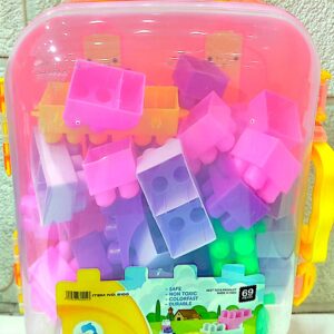 لگوی چمدانی BEST TOYS کیفیت عالی - 69 قطعه نارنجی رنگ