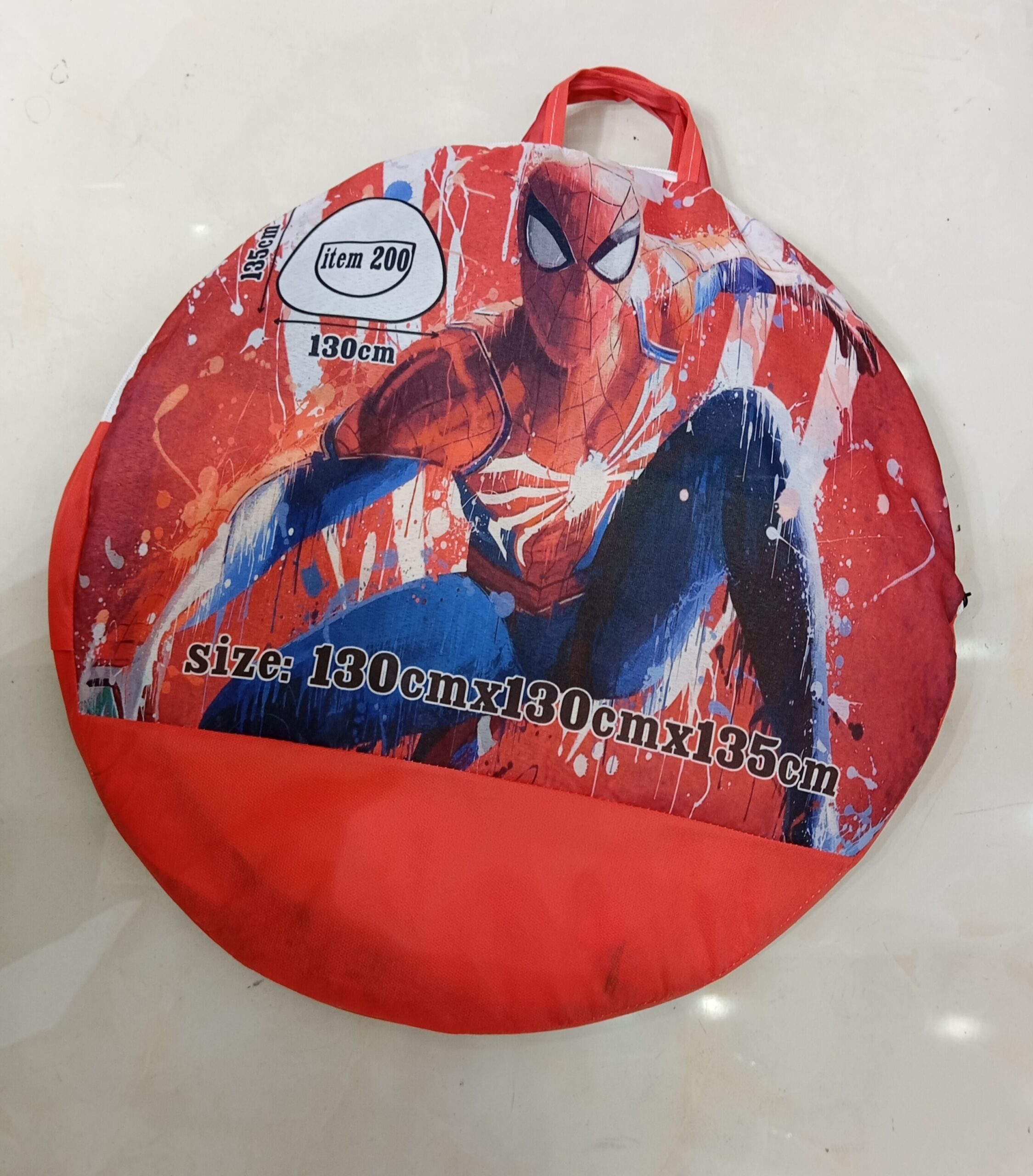 چادر کودک فنری و پارچه ای 135 سانتی متری - طرح مرد عنکبوتی