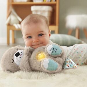 عروسک خرس شبخواب خروپوف کن موزیکال صورتی – کد713918