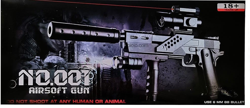 تفنگ اسباب بازی پلاستیکی air soft gun - کد 001 -مارکاتویز