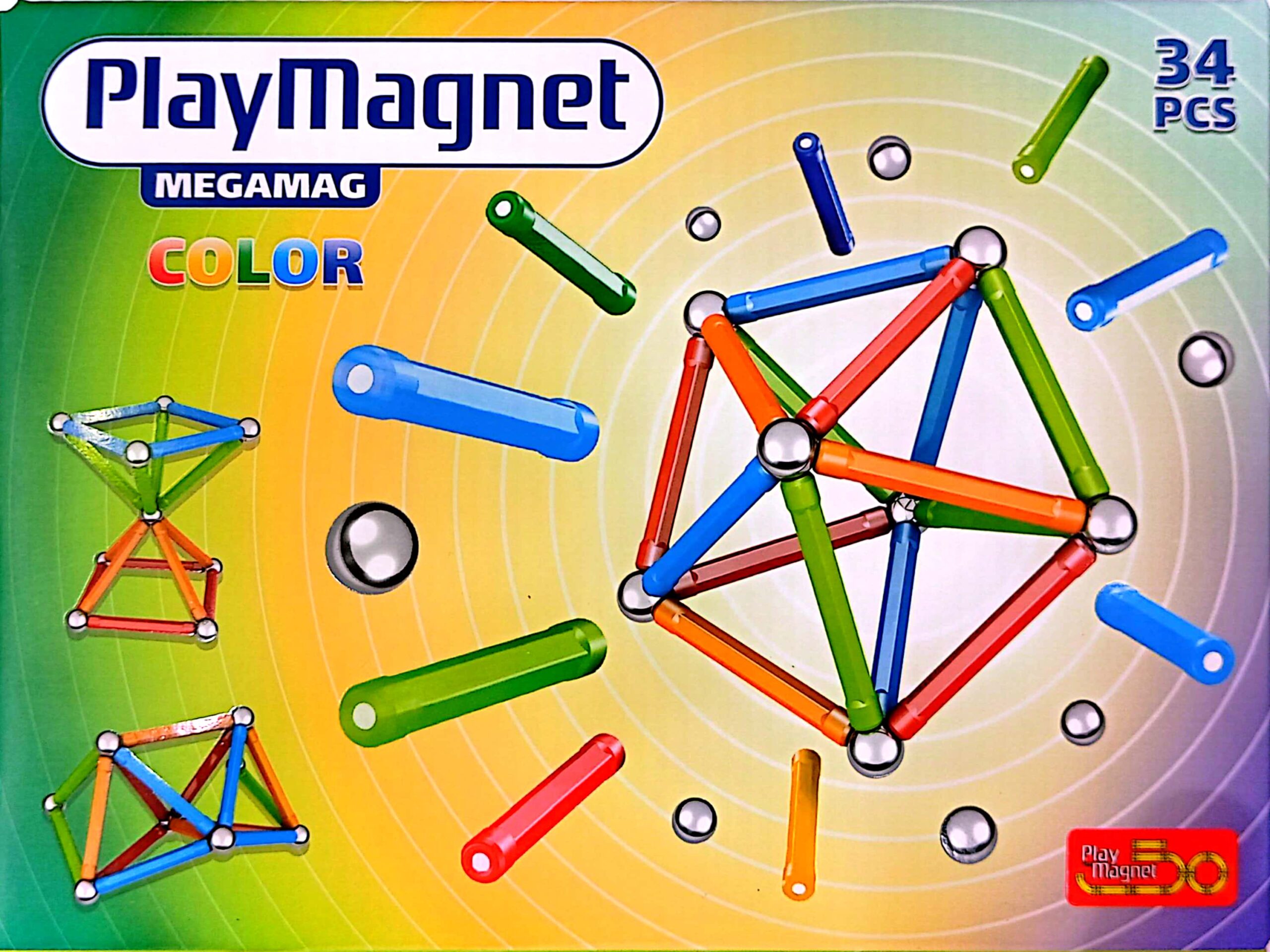 بازی ساختنی play magnet (34 قطعه) -مارکاتویز