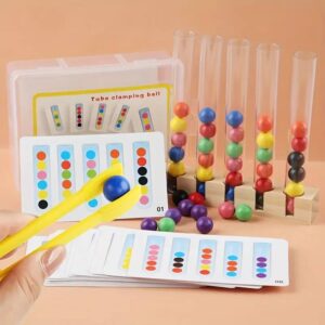 بازی تفکیک رنگ لوله ای چوبی کد R 56